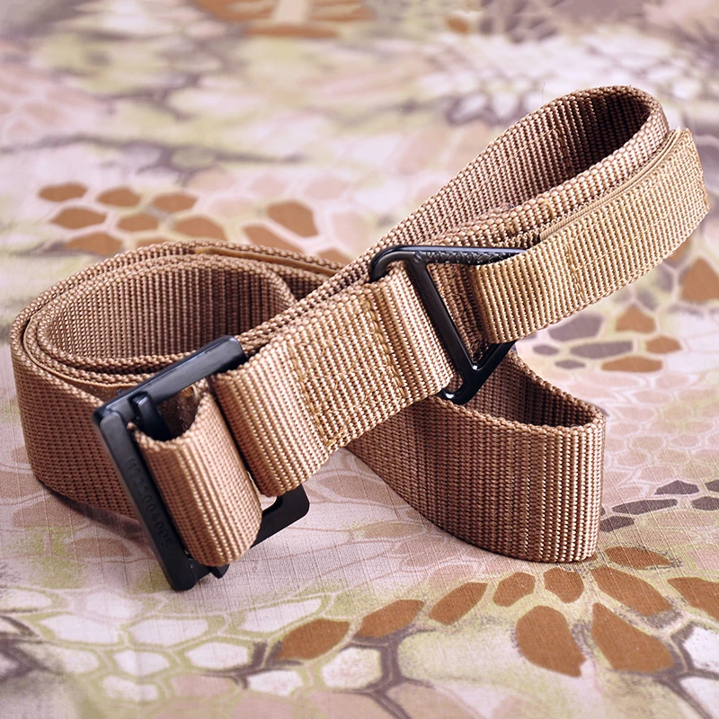 Nuevos cinturones deportivos de combate cinturón táctico moda negro hombres pretina de lona caza al aire libre 3 colores 120cm de longitud - imagen 5