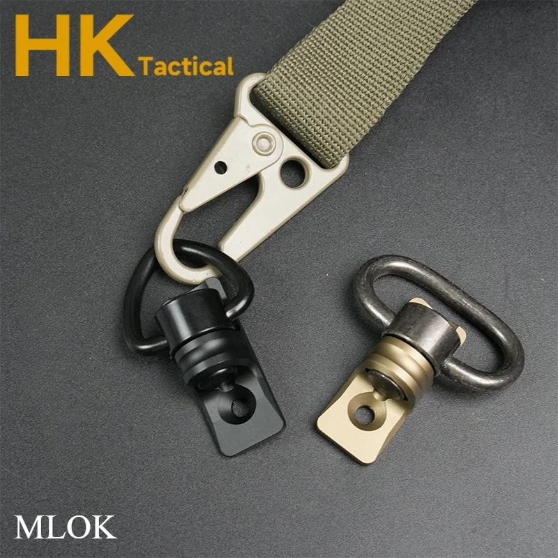Hebilla táctica MLOK de liberación rápida con perno giratorio, correa QD, anillo adaptador de montaje en riel, accesorios de caza al aire libre