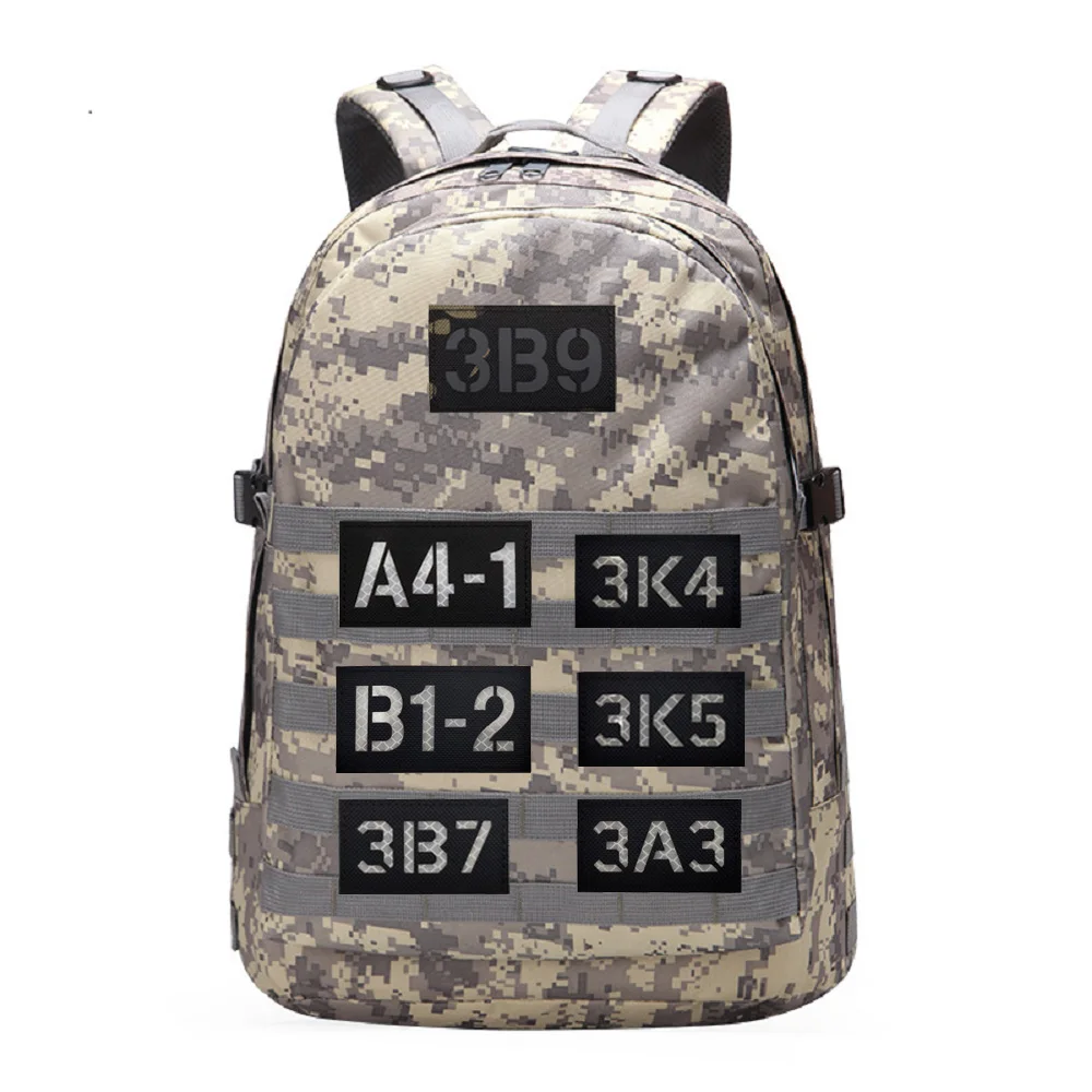 Parche reflectante IR con número de llamada, A4-1 1B9 2B9, Camuflaje reflectante 3B2 3B1 3K1 con mochila, parches de bucle de gancho para ropa - imagen 3