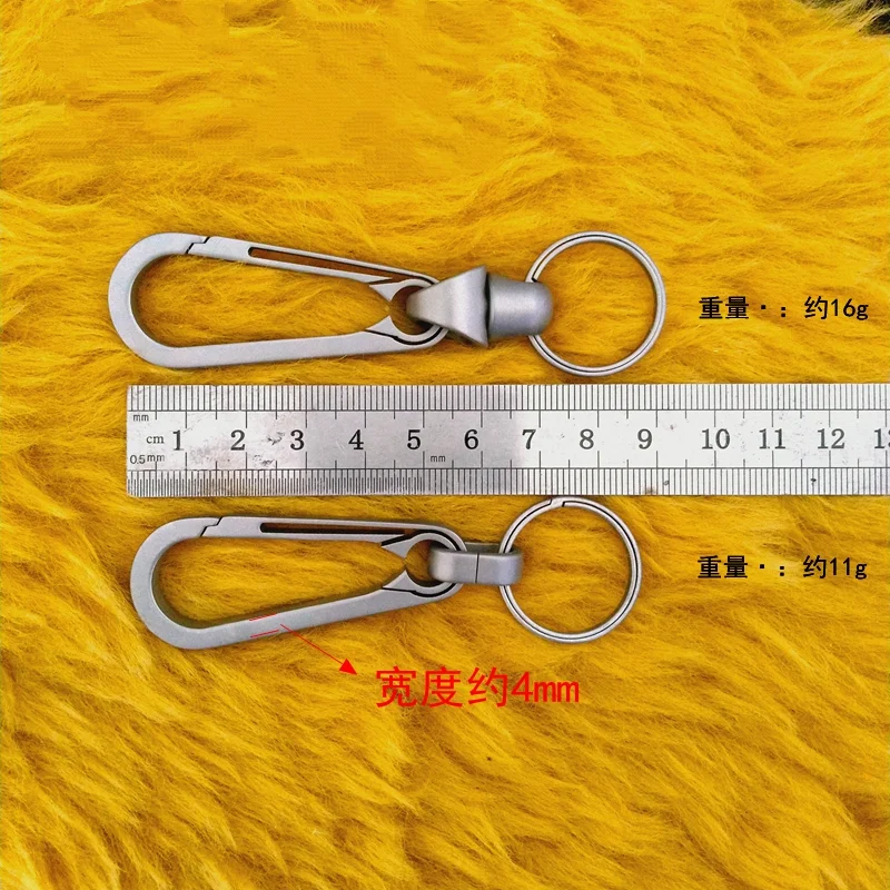 LLavero de aleación de titanio para hombres y mujeres, hebilla de herradura, articulación Universal giratoria, antipérdida, Simple, enlace de anillo, colgante de cintura - imagen 5