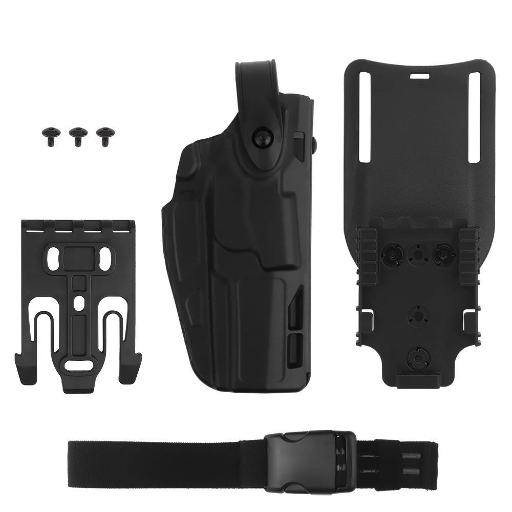 Compatible con cinturón de 2,5 pulgadas P320 M17/M18, Funda de cuero, seguro de doble capa, ángulo ajustable, chasis de equipo táctico - imagen 5
