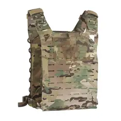 Chaleco táctico MOLLE ligero portador de placas – Camuflaje outdoor