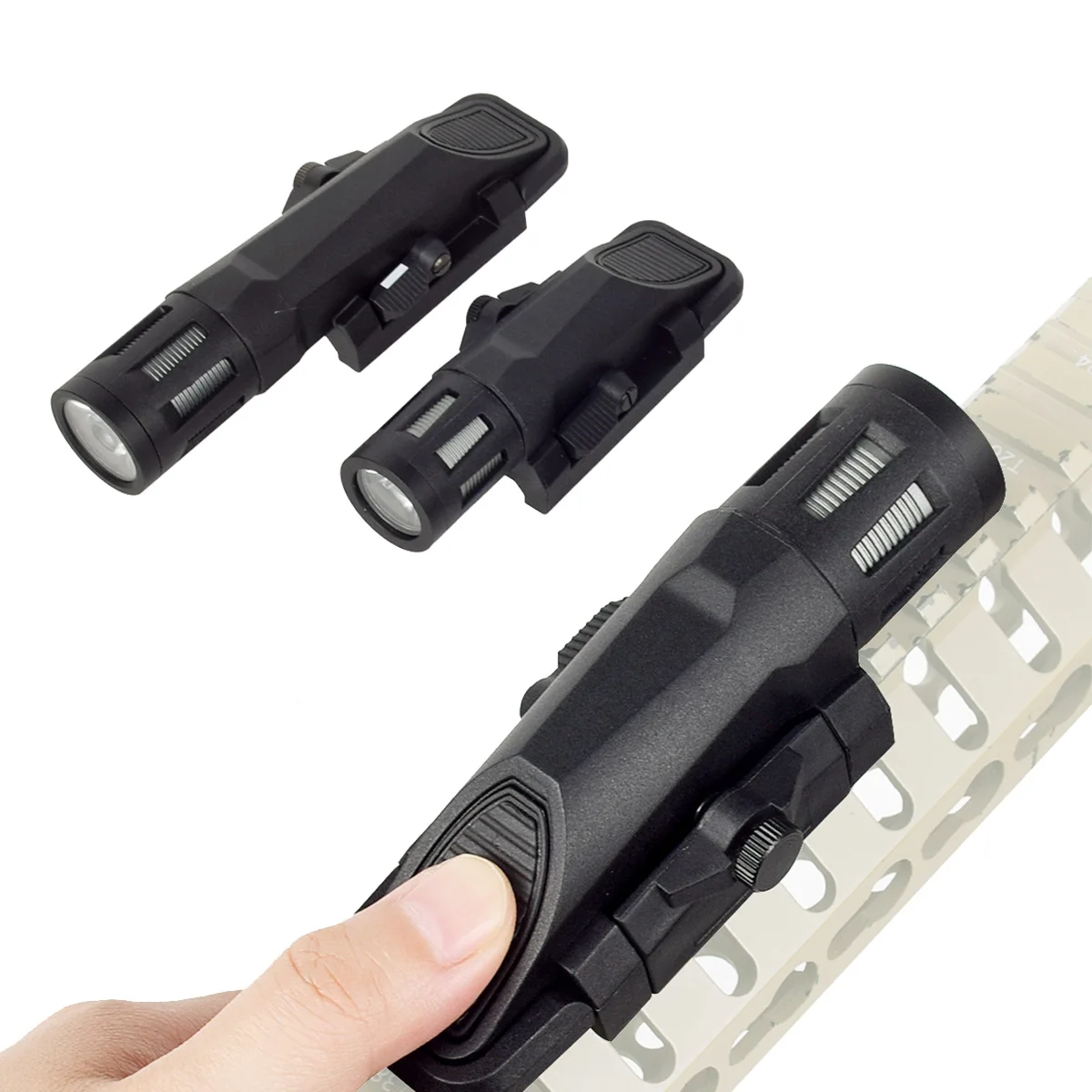 Táctico WML APL largo corto Inforce Nylon Rifle pistola ajuste GLOCK 17 19 20mm Rail Airsoft caza arma luz LED - imagen 5