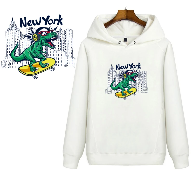 Prajna-Transferencia Térmica de dinosaurio para ropa, parches de transferencia de calor para apliques de ropa, dibujos animados DIY - imagen 5