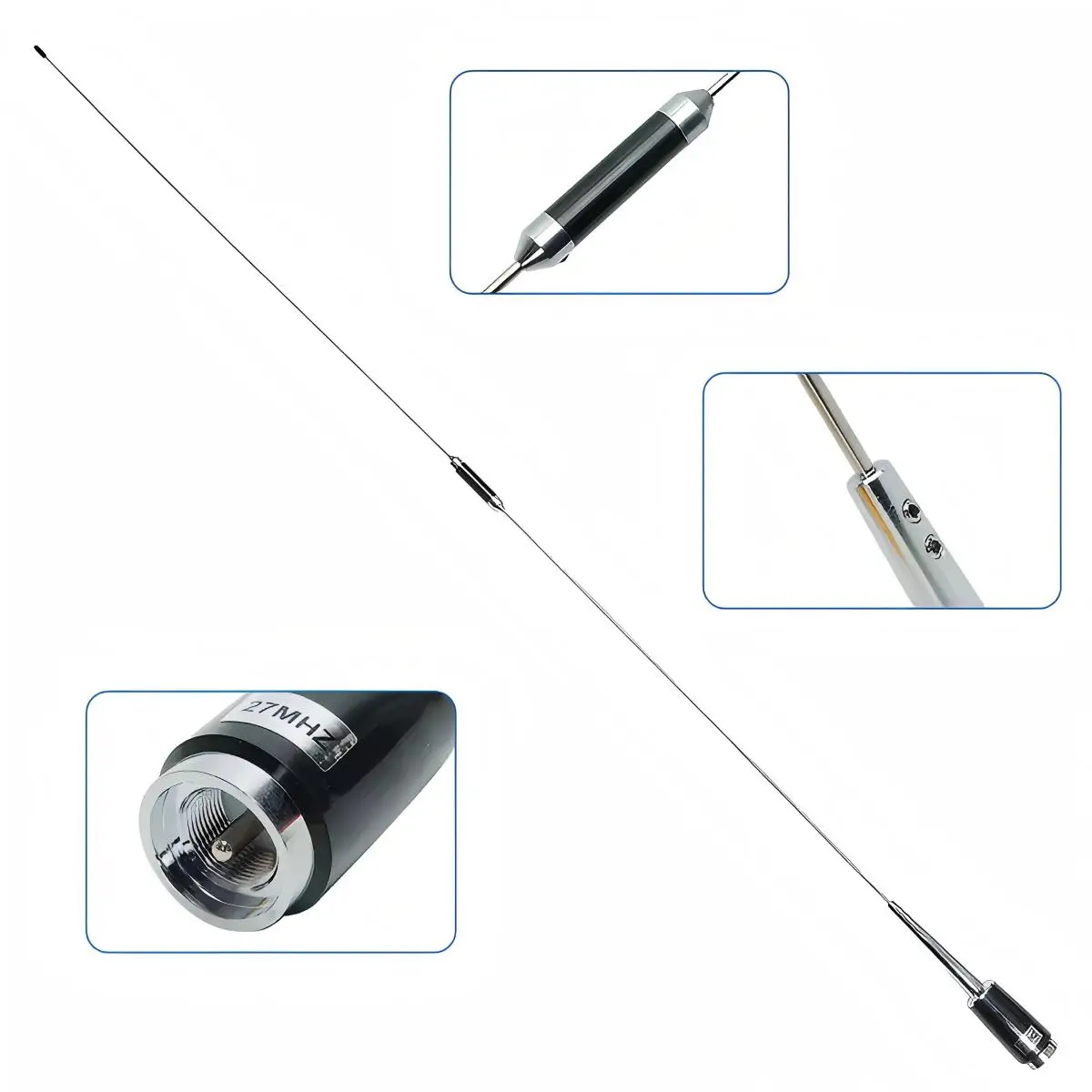 ABBREE CB-04 antena móvil/estación conectores PL259 de Radio de coche aficionado de alta ganancia para CB-27 CB-40M AT-6666 AT-5555N Walkie Talkie - imagen 2