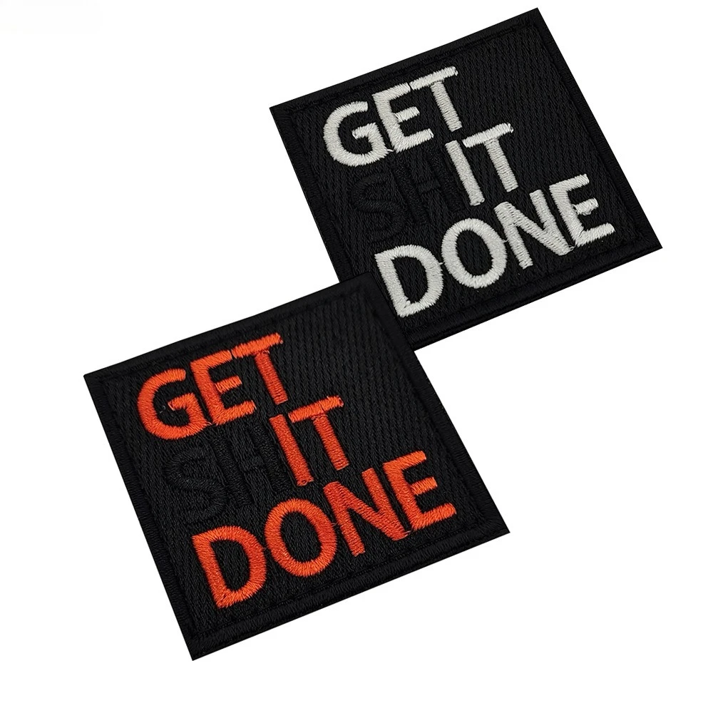 GET SH! Parche T DONE, insignia de moral táctica, parches de gancho y bucle bordados para ropa, equipo militar, pegatina para casco