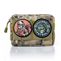 Parche moral táctico ardilla secreta MOLLE para mochila