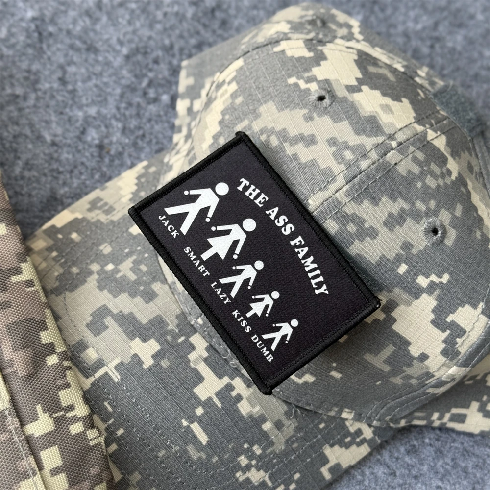 Parche de la familia, insignia de moral táctica, emblema del ejército militar, pegatina para mochila, parche impreso con gancho, parches Airsoft para ropa