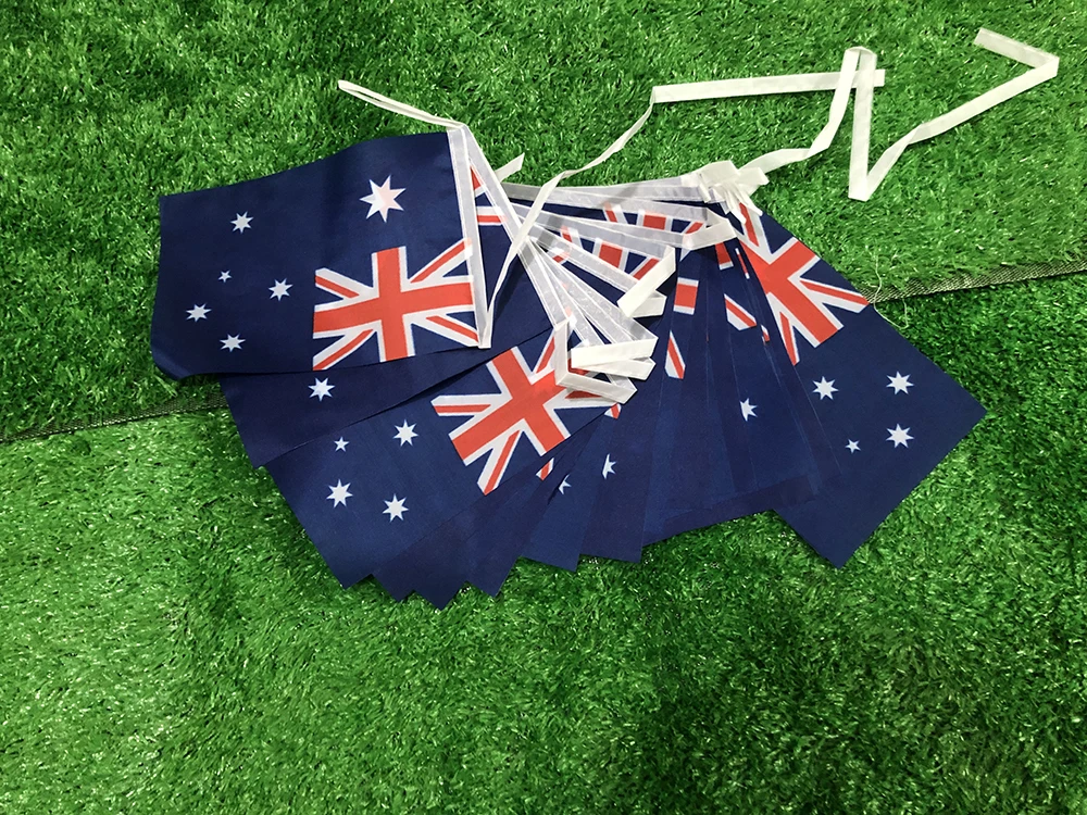 Banderines SKY FLAG de Australia, banderines de 14x21cm, 20 unids/lote, banderín de poliéster, banderines de cuerda de Australia, banderines para festivales, fiestas y vacaciones - imagen 4