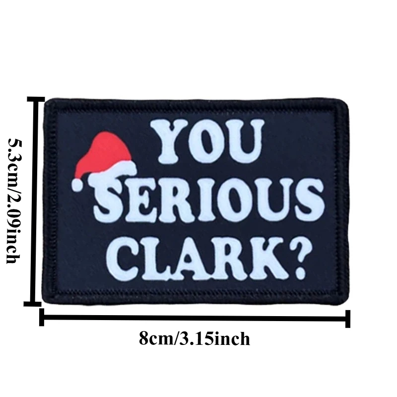 "¿Tu serio?" Parche táctico de moral de Navidad, parches divertidos de gancho y bucle, insignia militar, pegatinas para mochila, brazalete, aplique para casco - imagen 2