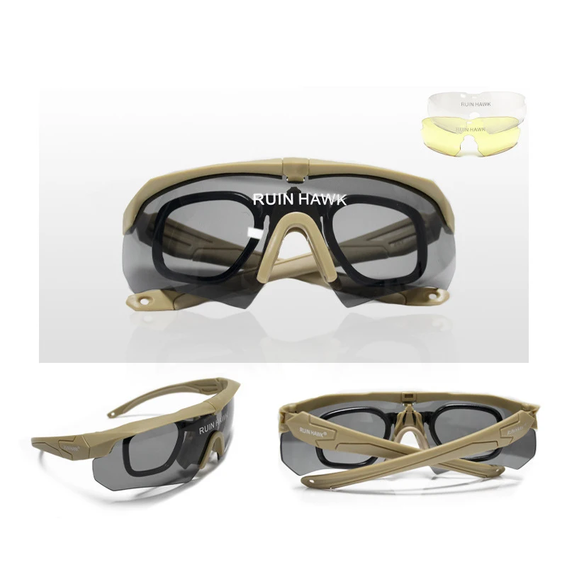 Gafas de caza tácticas militares, gafas de sol deportivas militares balísticas para hombres, gafas de pistola de aire del ejército, gafas de sol de tiro - imagen 3
