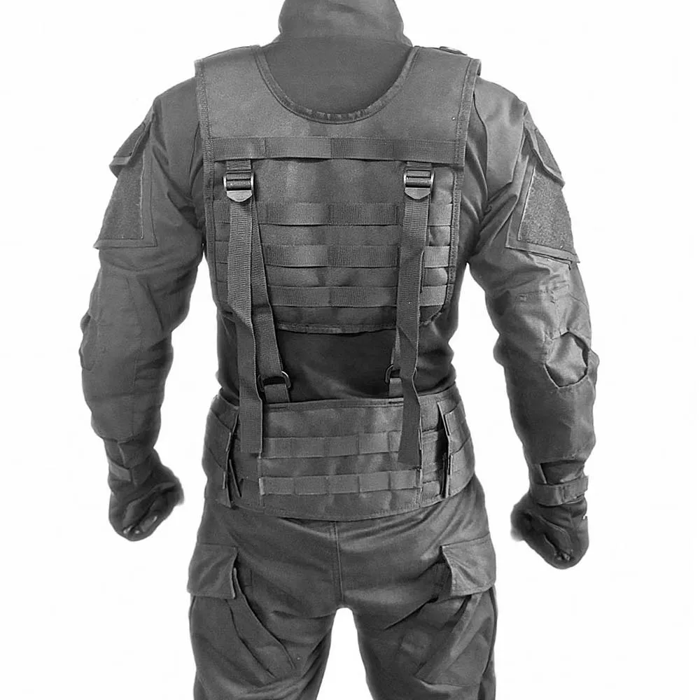 Cinturón táctico con correa para el pecho, correas para los hombros, cinturón en H, equipo multifuncional ligero y transpirable para exteriores, chaleco de pesca - imagen 5