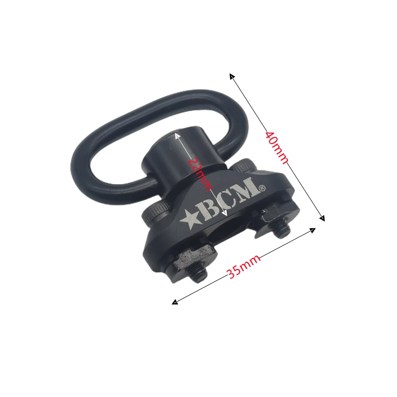 Adaptador giratorio de eslinga BCM QD de alta calidad, montaje de riel, correa de M-LOK, hebilla de bucle, botón de liberación rápida de acero deslizante - imagen 3