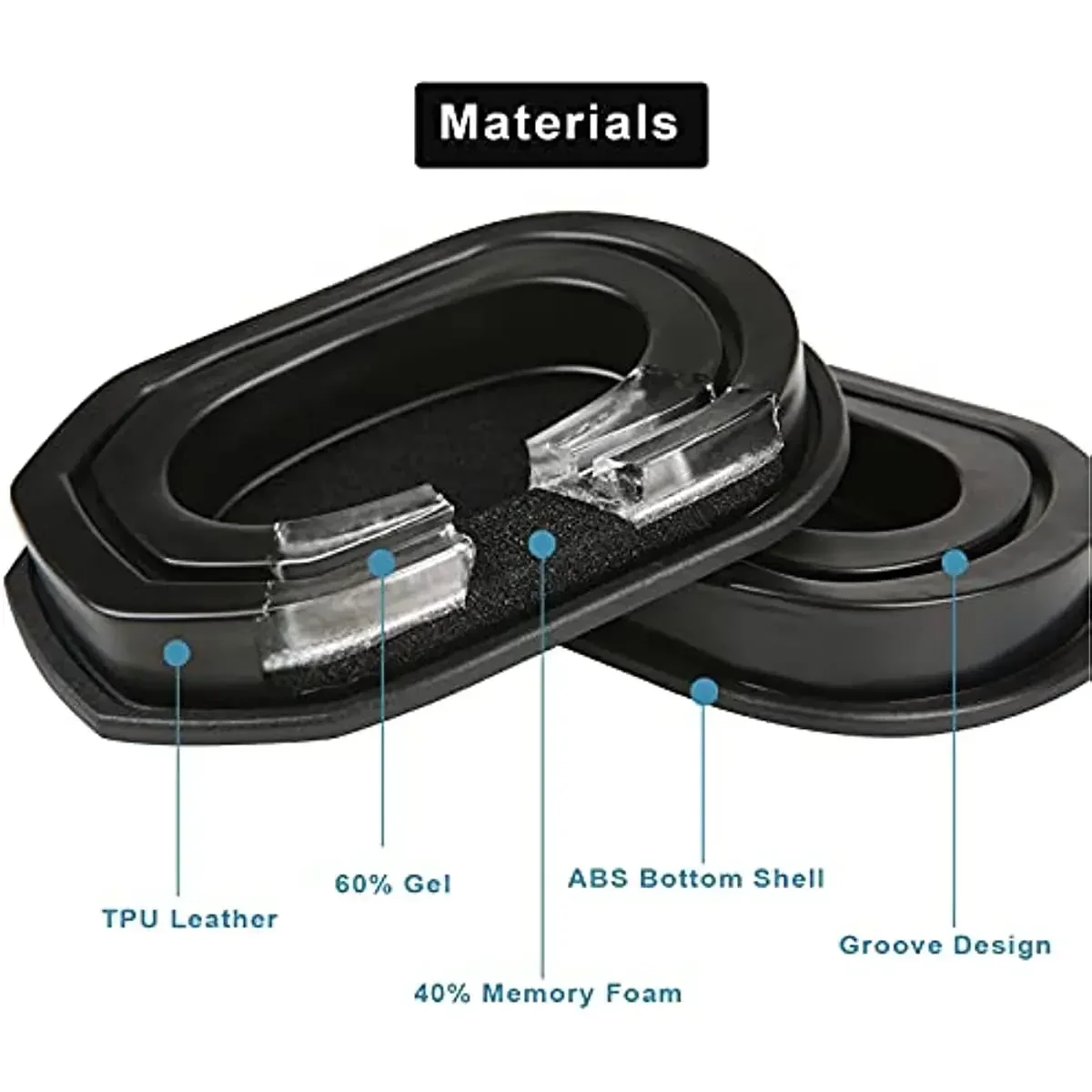 Almohadillas de repuesto rellenas de Gel para maquinilla de afeitar Walker de silicona, más cómodas para disparar, cazar, protección para los oídos, 1 par - imagen 2