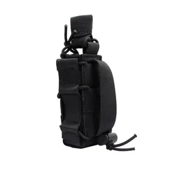 Funda táctica MOLLE para cargador de pistola 9 mm con porta linterna