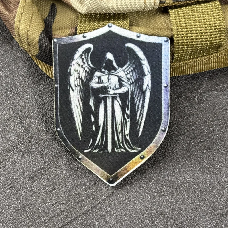 Parche estampado "Punishment Angel" para ropa, insignia de moral táctica, brazalete, gancho, parche militar, mochila - imagen 2
