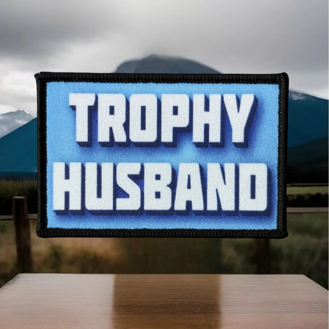 Parche "Trophy Husband", insignia moral táctica, parches, brazalete del ejército militar, gancho y bucle impreso, pegatina para mochila para ropa - imagen 5