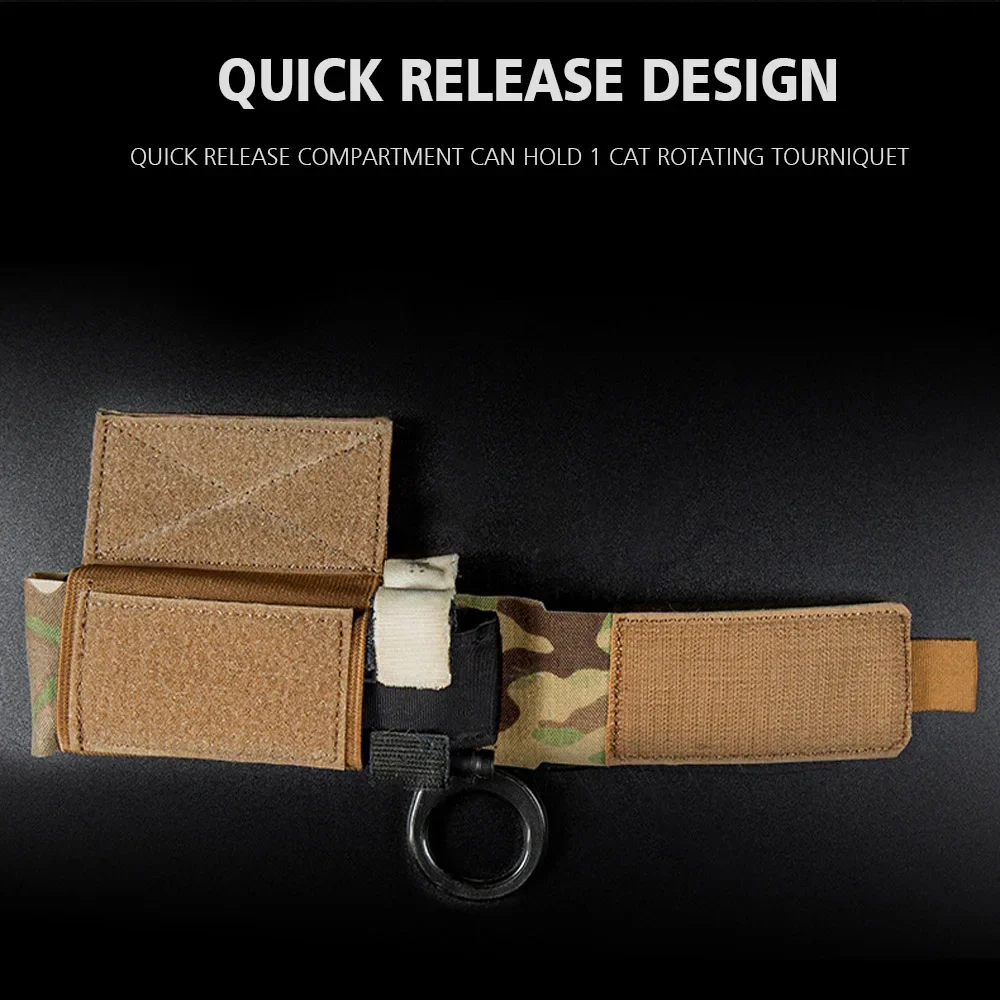 IFAK-Bolsa de torniquete táctico, soporte para cizallas de Trauma EMT, bolsa de almacenamiento EDC, linterna, gato, tijera médica, bolsa de cinturón Molle - imagen 3