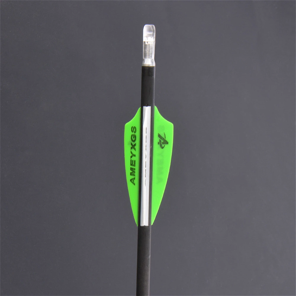 6/12 Uds 32 "flechas de carbono puro columna vertebral 600 ID4.2mm flecha de tiro con arco paletas de goma arco caza objetivo práctica tiro flecha - imagen 4
