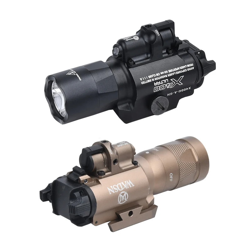 WADSN serie X400 linterna láser colgante luz LED estroboscópica para arma de exploración táctica Airsoft pistola de pistola de caza luz X400V X400U - imagen 4