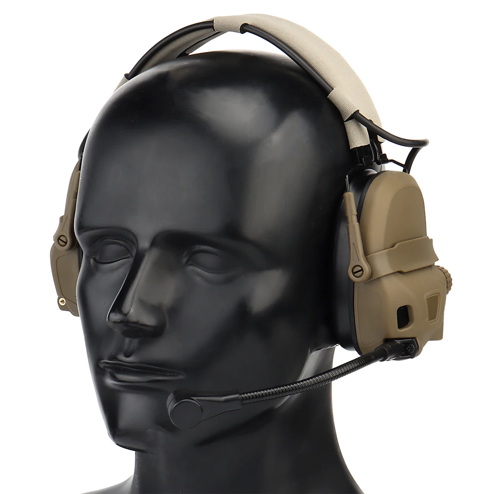 GEN 6 auriculares tácticos con micrófono de brazo robótico para caza, cascos militares CS con cancelación de ruido sin recolección para Paintball - imagen 4