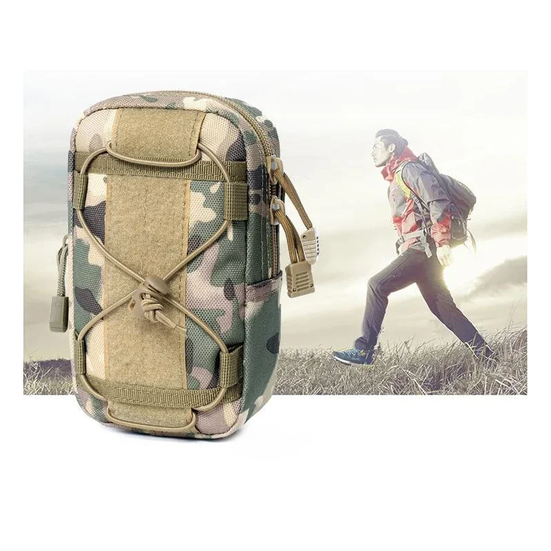 Bolsa de utilidad Molle táctica multiusos de nailon 1000D, funda para cintura con correa desmontable para caza