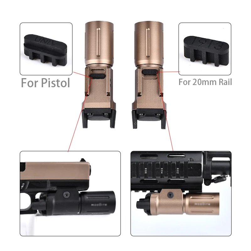 WADSN PL350-PLHv2 Paquete de luz linterna táctica Wepon Scout Light para G17 Glock 19 20mm Picatinny Rail accesorios Airsoft - imagen 4