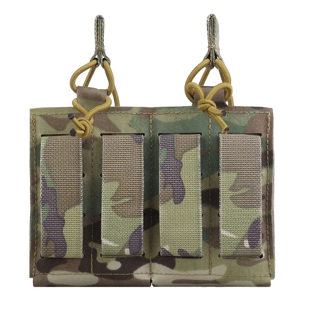 Bolsa táctica individual/doble 556 elástica para revistas, AR-15 AK47, portador MAG para Rifle, caza, Airsoft, MOLLE/bolsa de cinturón - imagen 5