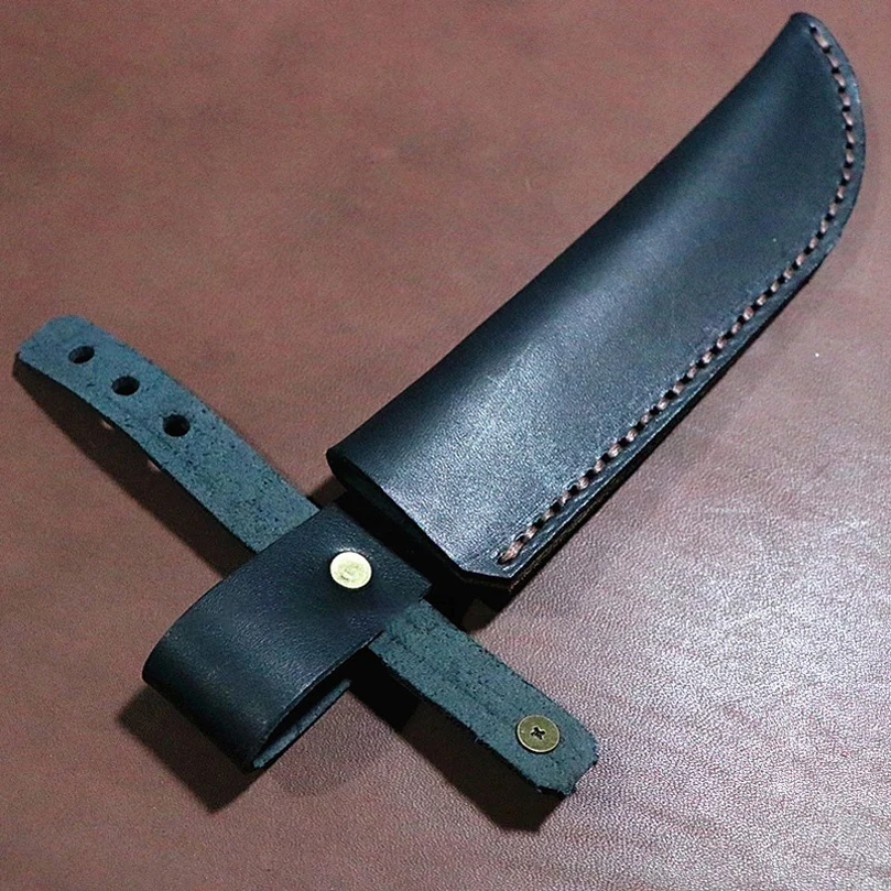 12 tamaños de ancho interior 45mm cuero de vaca puro genuino cubierta de cuchillo recto funda vaina hoja fija proteger pantalones de cubierta - imagen 5