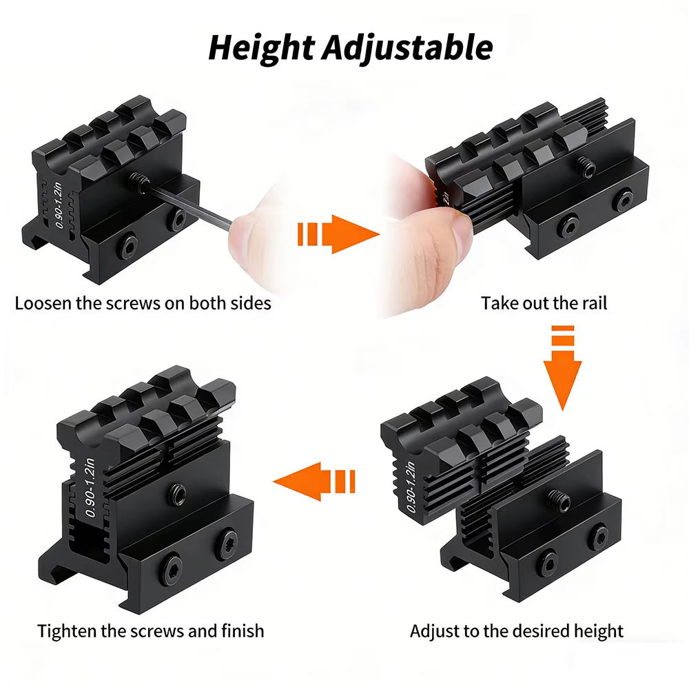Lockdown montura elevadora Picatinny altura ajustable para ópticas - imagen 2
