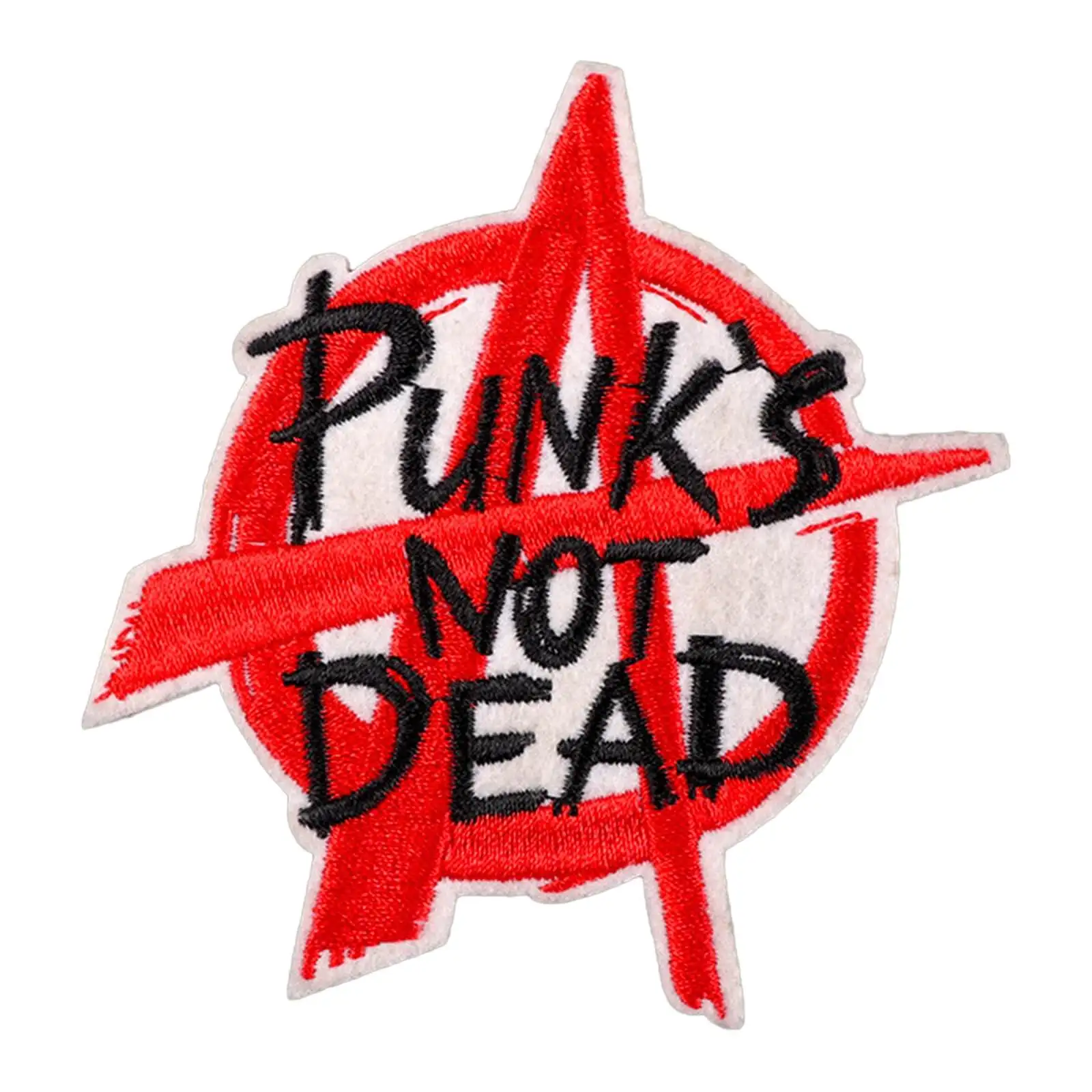 Parche Punks Not Dead Anarchy Punk Rock, insignia de aplique bordado con plancha/coste para chaquetas, sombreros, ropa, bolsos, mochilas