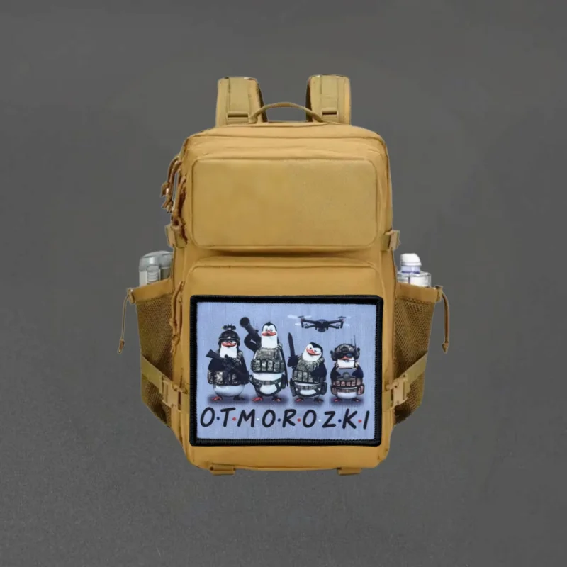 Parche con estampado del equipo de pingüinos, chaleco táctico, insignia de moral con gancho y bucle, pegatinas decorativas para mochila, parches para brazalete para ropa