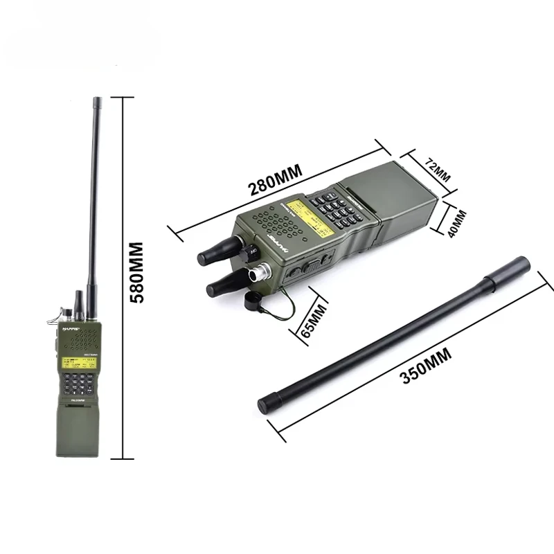 WADSN táctico militar Softair Radio del ejército PRC-148 PRC 152 funda de Radio simulada paquete de antena Talkie Walkie PRC 148 PRC152 Cosplay - imagen 5