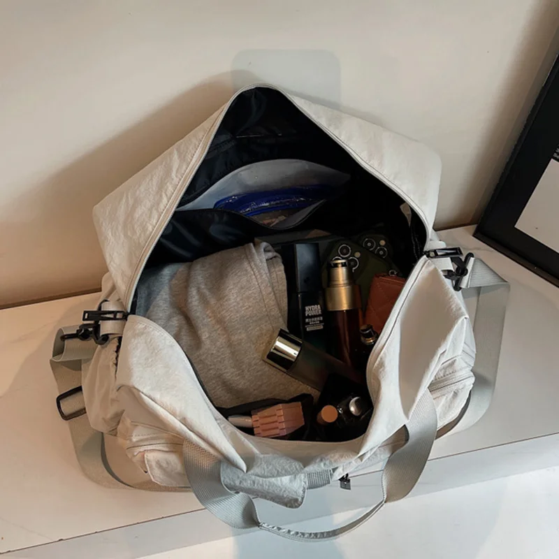 SportsTravel-Bolso de mano deportivo para entrenamiento de acampada al aire libre, bandolera, zapatos húmedos y secos, viaje de negocios, equipaje universitario - imagen 3