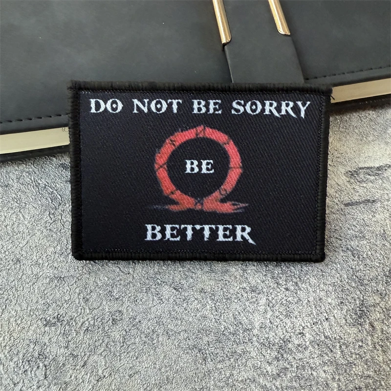 Brazalete militar God of War Be Better, parche impreso, insignia de moral táctica, gancho y bucle, mochila para exteriores, sombrero, accesorios, pegatina - imagen 3