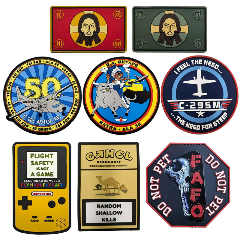 Parche táctico PVC gancho y bucle insignia moral para uniforme