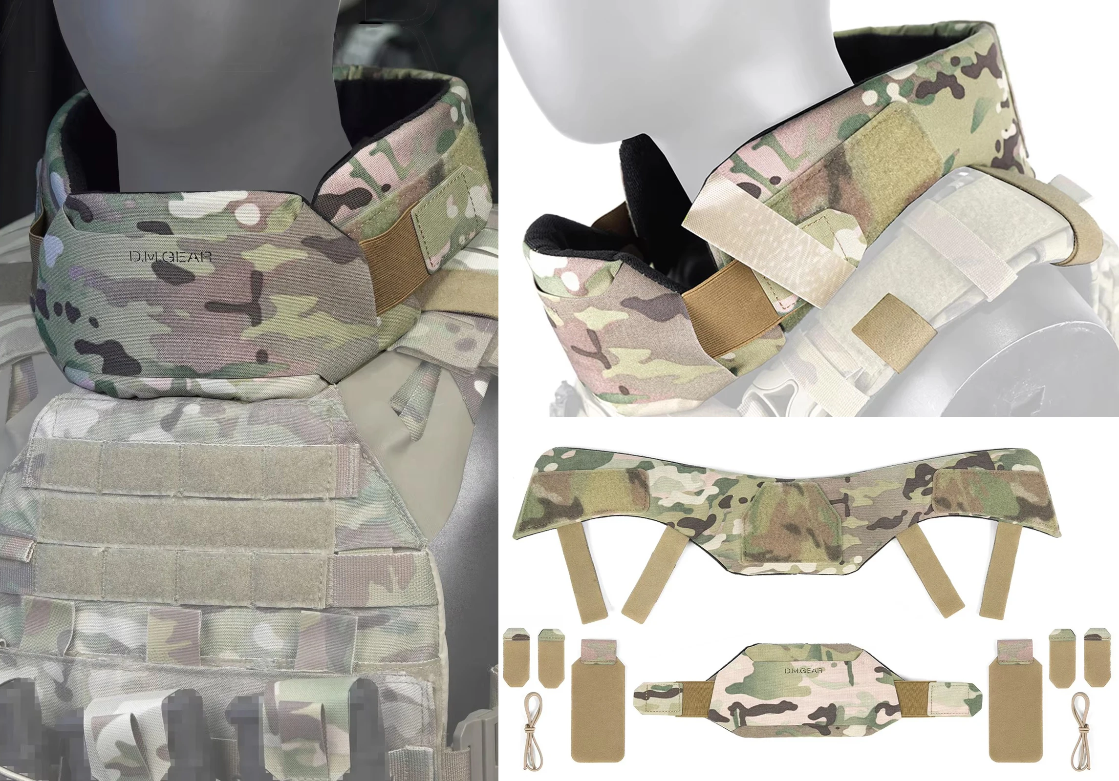 DMgear Chaleco táctico Collar universal 2.0 Armadura de cuello para JPC FCSK 6094 CPC