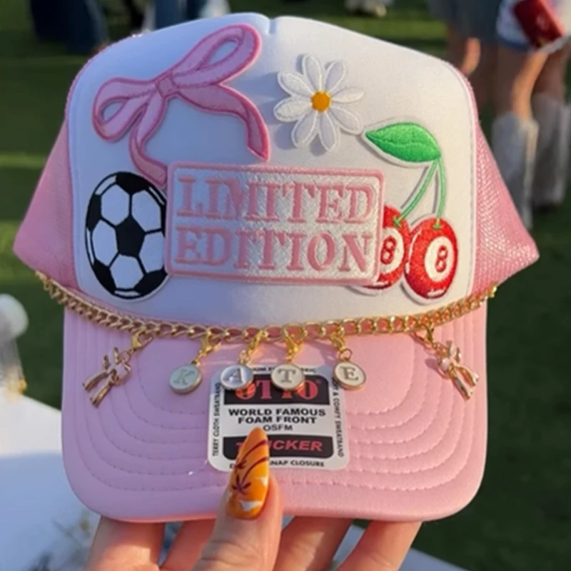 Diseña tus propias gorras de camionero con parche bordado DIY, parches de combinación gratis, gorra de béisbol para las cuatro estaciones, gorra con visera ajustable - imagen 4