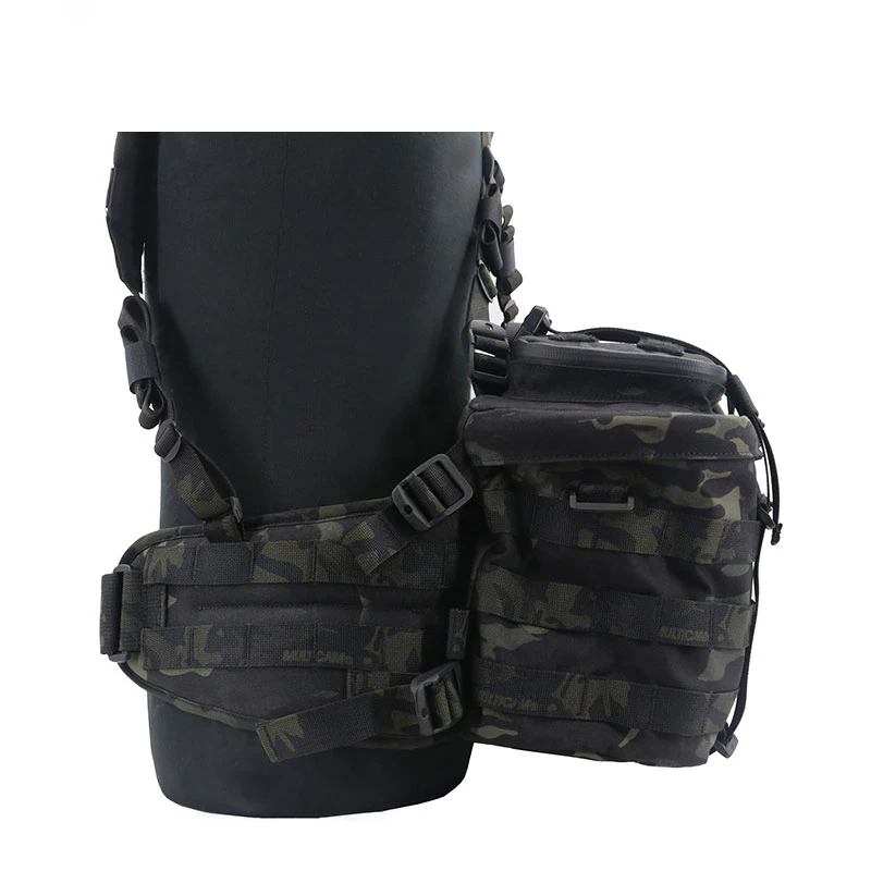 Juego de cinturón ajustable táctico MOLLE con mochila y correas cómodas - imagen 3