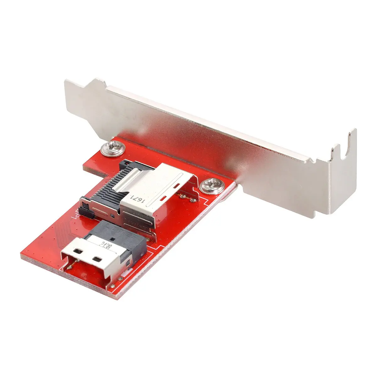 Slimline SAS SFF-8654 pci-express 4,0 A Mini SAS SFF-8087 PCBA adaptador hembra con soporte - imagen 2