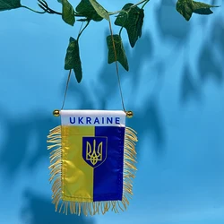 SKY FLAG Bandera colgante ventana coche Ucrania poliéster impresa