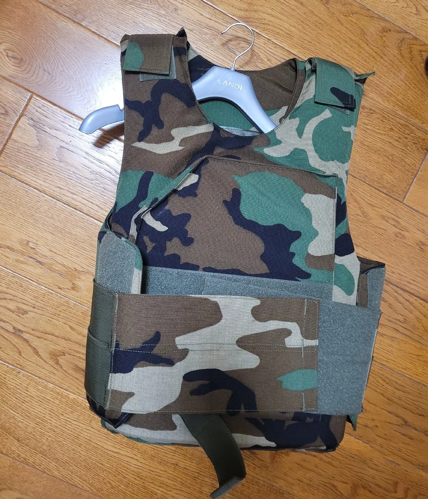 RG Ranger 1993 RBA Chaleco táctico ajustable ligero de camuflaje Woodland de cuatro colores para exteriores