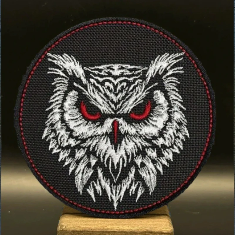 Parche con estampado de búho, insignia de moral táctica, gancho y bucle impreso, mochila, ropa, parches adhesivos decorativos para ropa - imagen 4