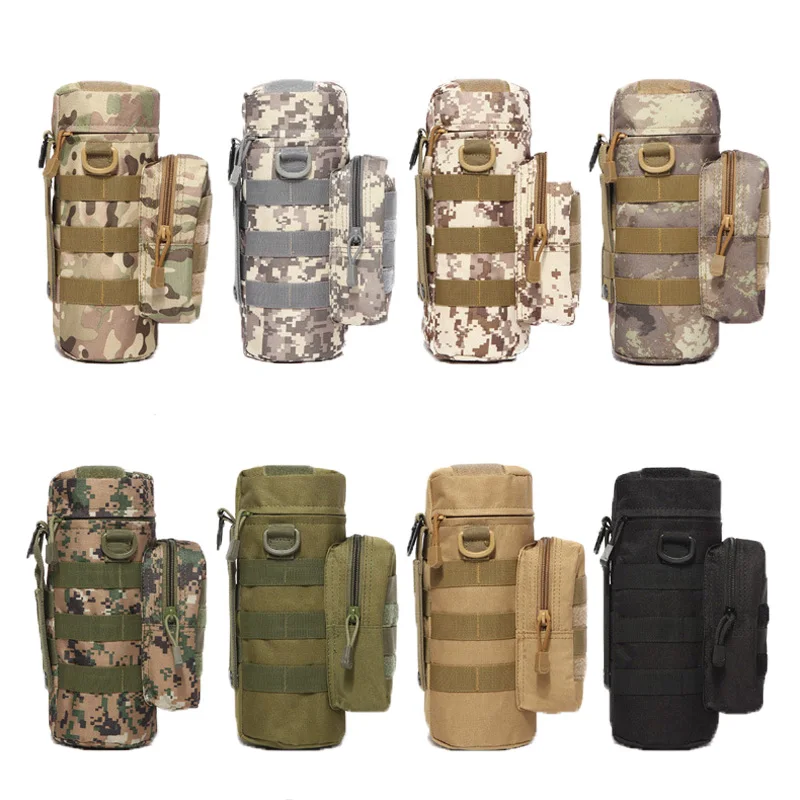 Bolsa de agua deportiva para acampar, sistema Molle militar táctico al aire libre, bolsa de hombro para botella, soporte con correa, accesorios - imagen 2