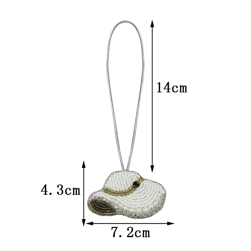 Parches de cuerda colgantes para bebidas, copa de vino de piña con cuentas de diamantes de imitación hechos a mano en 3D populares, parche de cordón colgante con cuentas para bolsa de cóctel - imagen 5