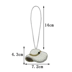 Parche cordón colgante piña 3D cuentas diamante imitación para cóctel