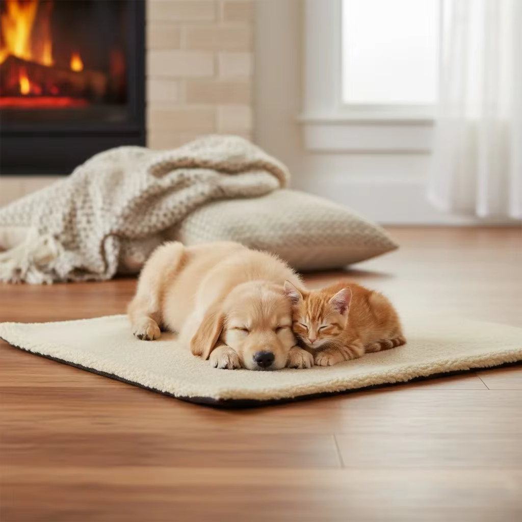 Alfombra térmica autocalentable para perros y gatos lavable - imagen 4