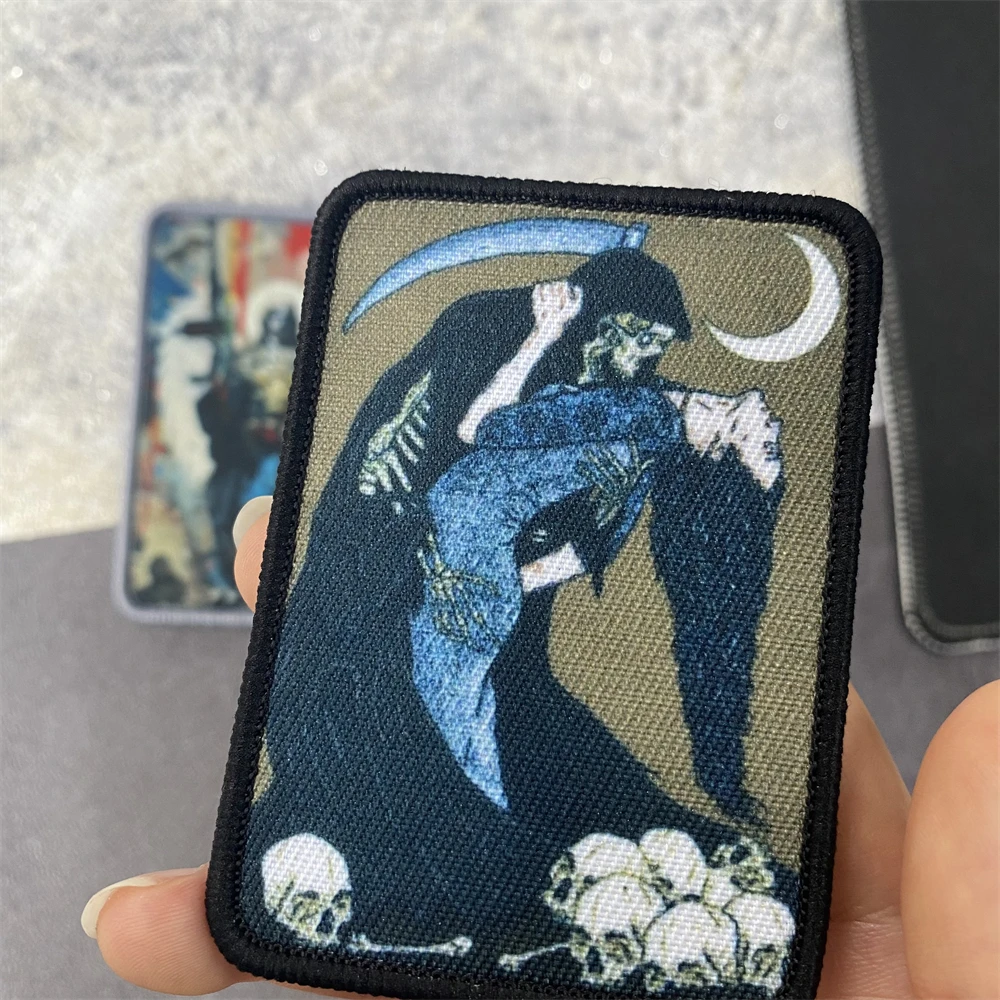 Parche táctico "Dance with Death", insignia de moral "Guardian", pegatina impresa de mochila, emblema militar de gancho y bucle - imagen 3