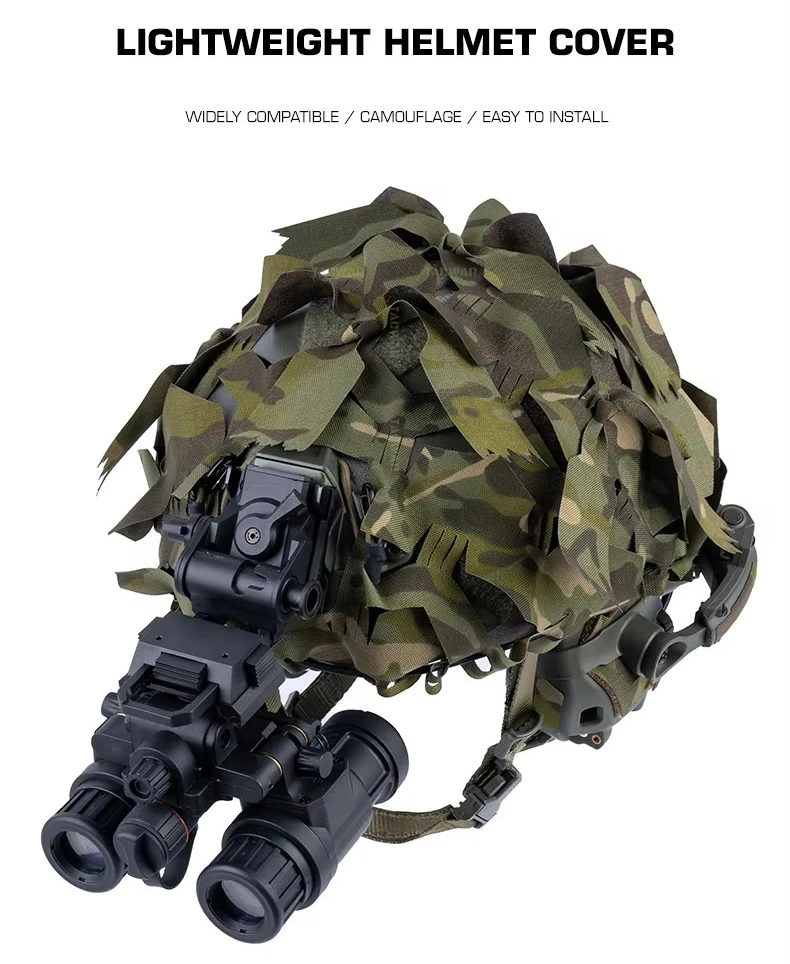Cubierta de casco 3D con camuflaje