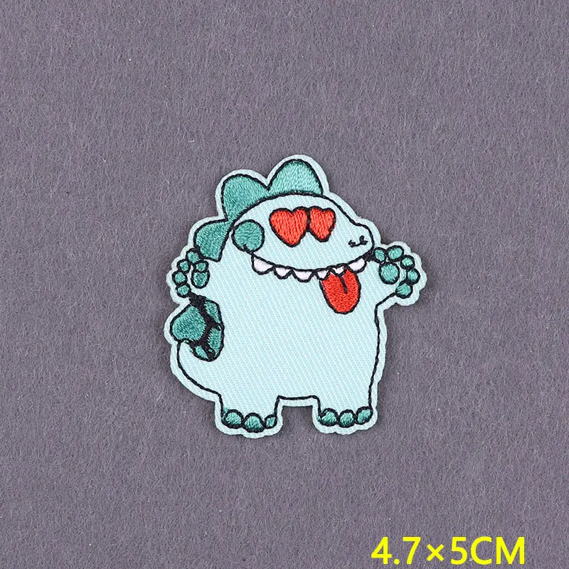 Parches bordados de fantasma divertido en la ropa, rayas, parches para planchar en la ropa, insignias de animales Hippie DIY en la decoración de la mochila - imagen 5